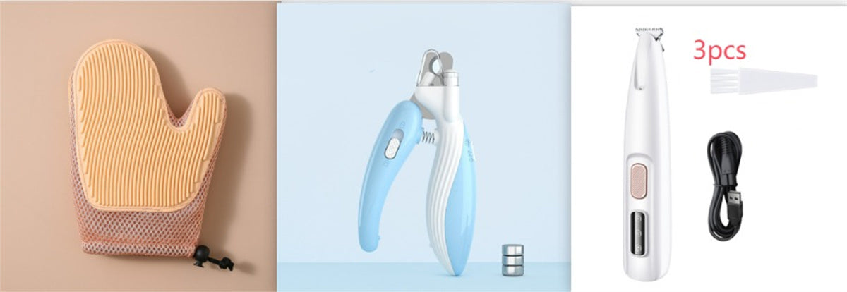 Pets Dog Paw Trimmer With LED Light Fully Waterproof Pet Hair Trimmer With LED Display Dog Clippers For Grooming Widen Blade by DC-THE CEO