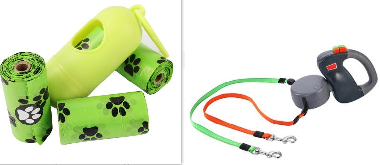 Retractable Dual Pet Dog Walking Leash by DC-THE CEO