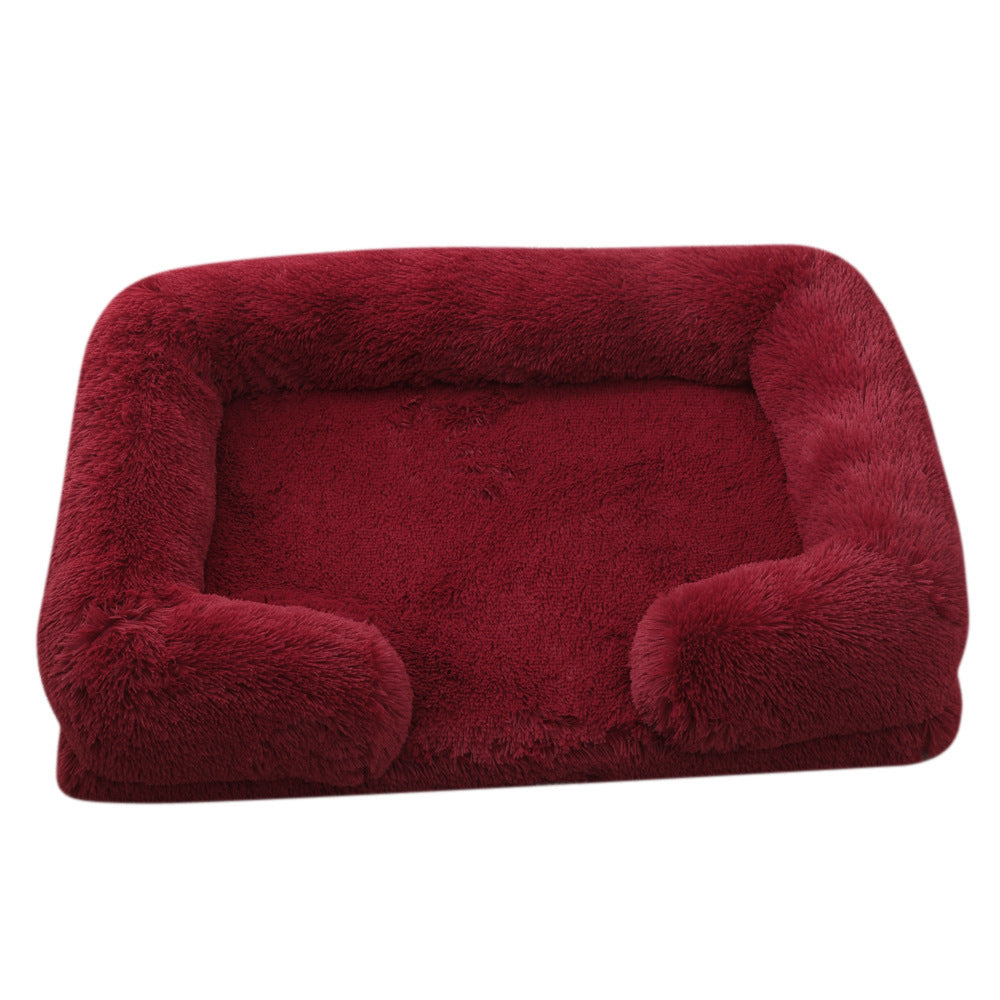 Plush Round Pet Bed Dog Bed Winter by DC-THE CEO
