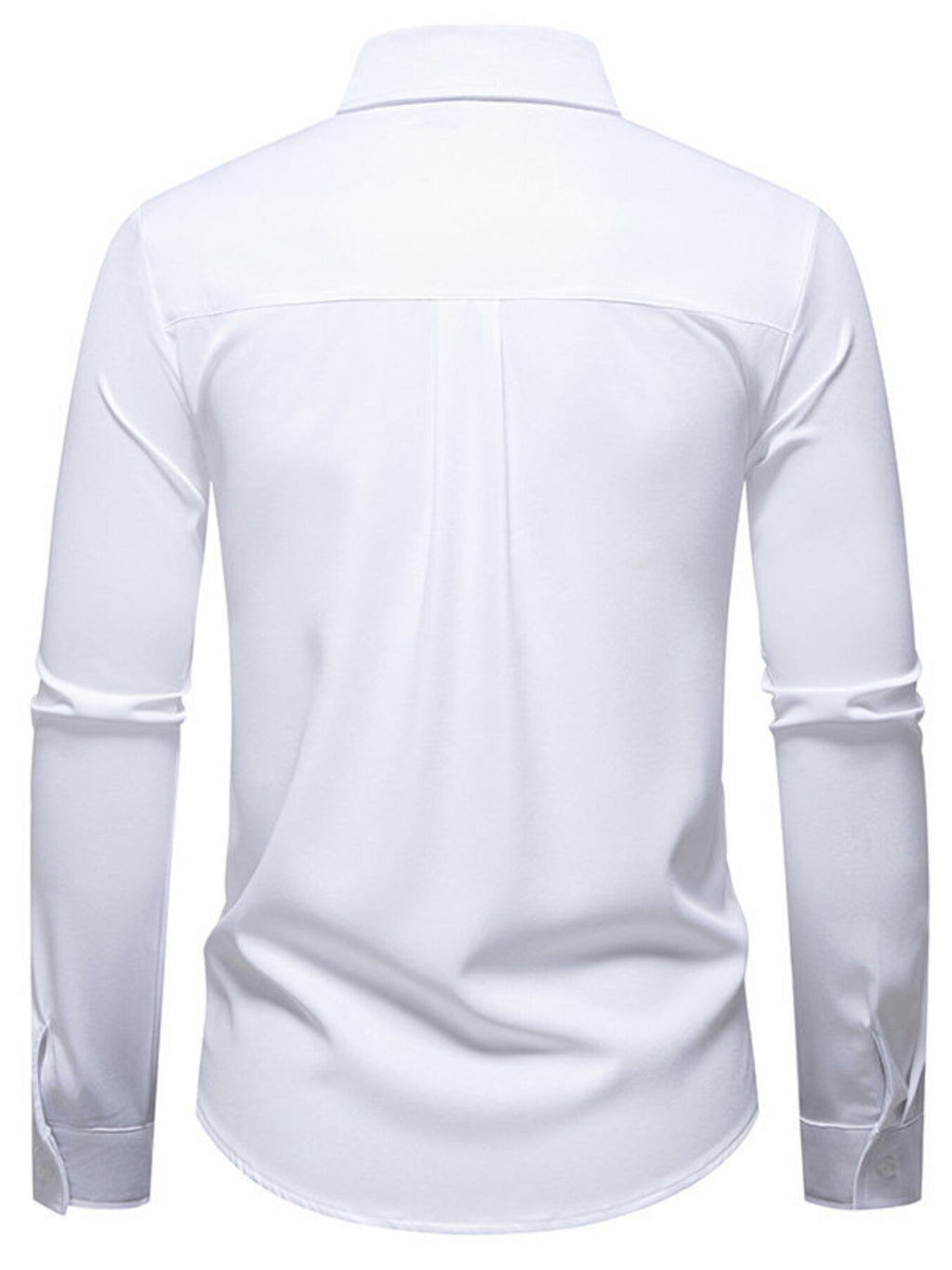 Men's Button Up Long Sleeve Shirt by Trendsi