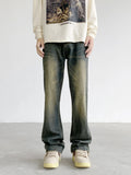 Men's Plus Size Vintage Wash Relaxed Fit Jeans by Trendsi