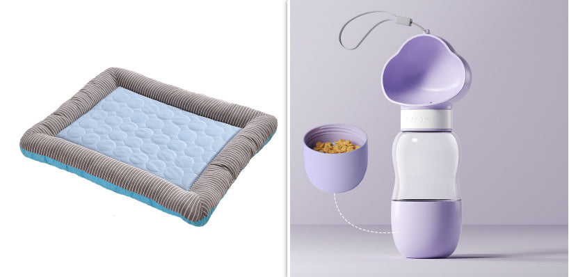 Pet Cooling Pad Bed For Dogs Cats Puppy Kitten Cool Mat Pet Blanket Ice Silk Material Soft For Summer Sleeping Blue Breathable by DC-THE CEO