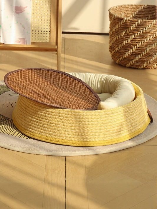 Woven Rattan Pet Nest by Trendsi