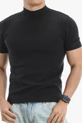 Men's Plus Size Slim Fit Short Sleeve Sweater by Trendsi