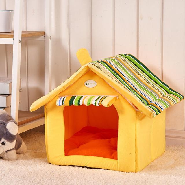 New Fashion Striped Removable Cover Mat Dog House Dog Beds For Small Medium Dogs Pet Products House Pet Beds for Cat by DC-THE CEO