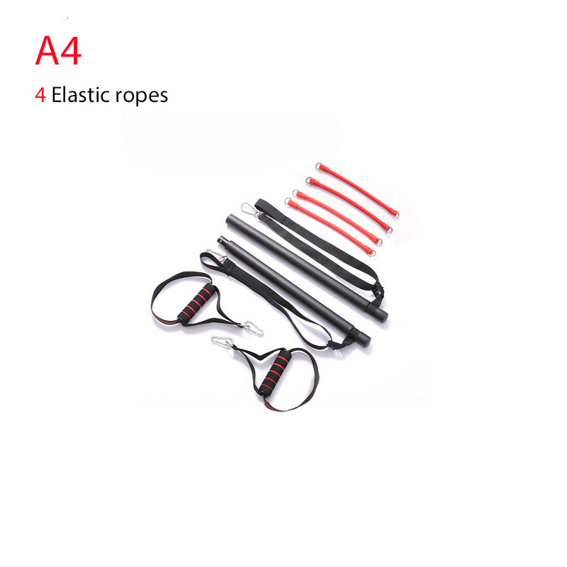 Body Workout Trainer Bar with Resistance Bands Rubber Buckles by DC-THE CEO