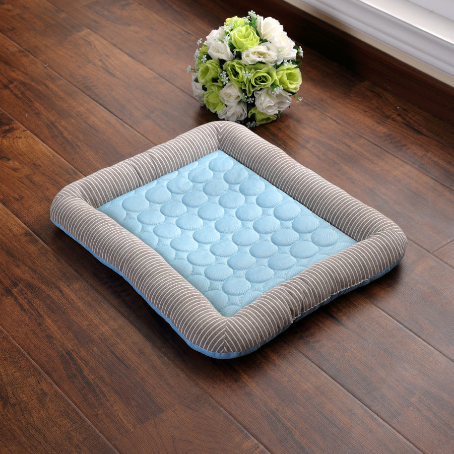 Pet Cooling Pad Bed For Dogs Cats Puppy Kitten Cool Mat Pet Blanket Ice Silk Material Soft For Summer Sleeping Blue Breathable by DC-THE CEO