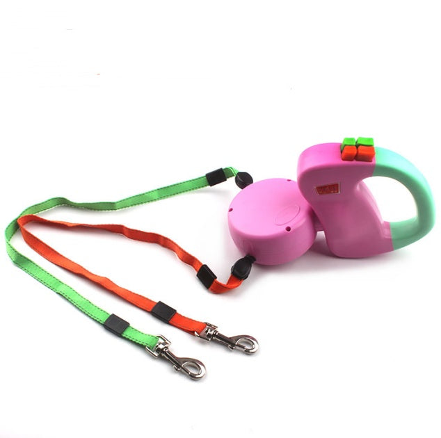 Retractable Dual Pet Dog Walking Leash by DC-THE CEO