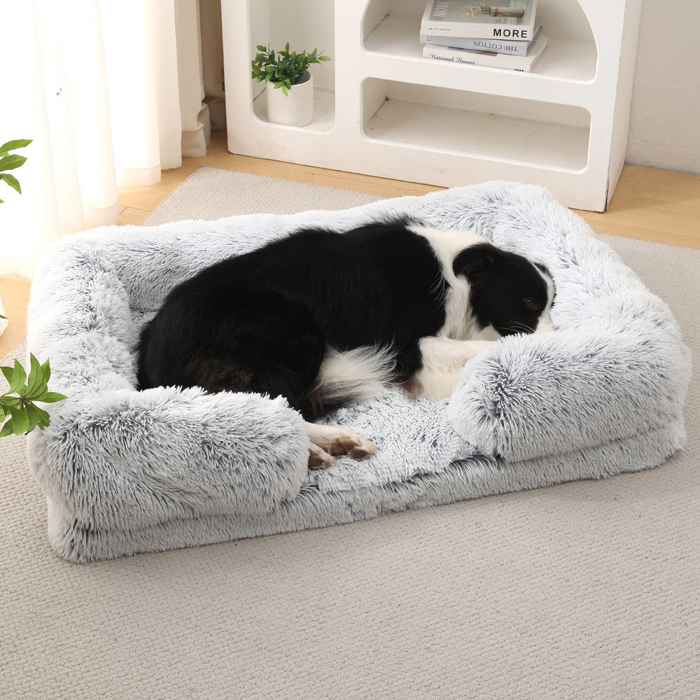 Plush Round Pet Bed Dog Bed Winter by DC-THE CEO