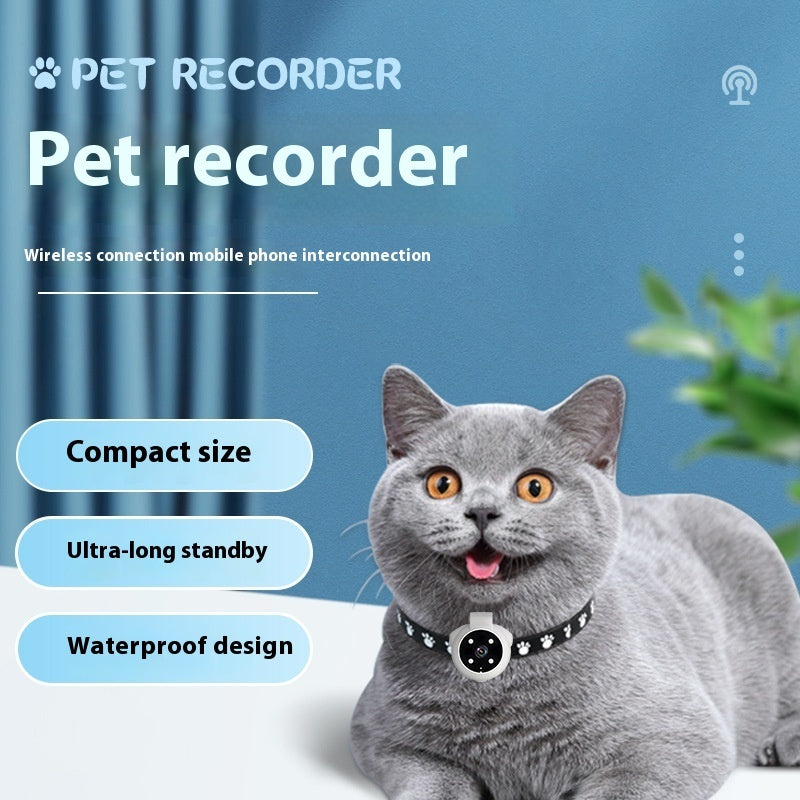 Pets Recorder Pet Tracker Collar Dogs And Cats Viewing Angle Motion Recording Camera Action Camera With Video Records Cat Collars Camera Sport Pet Products by DC-THE CEO