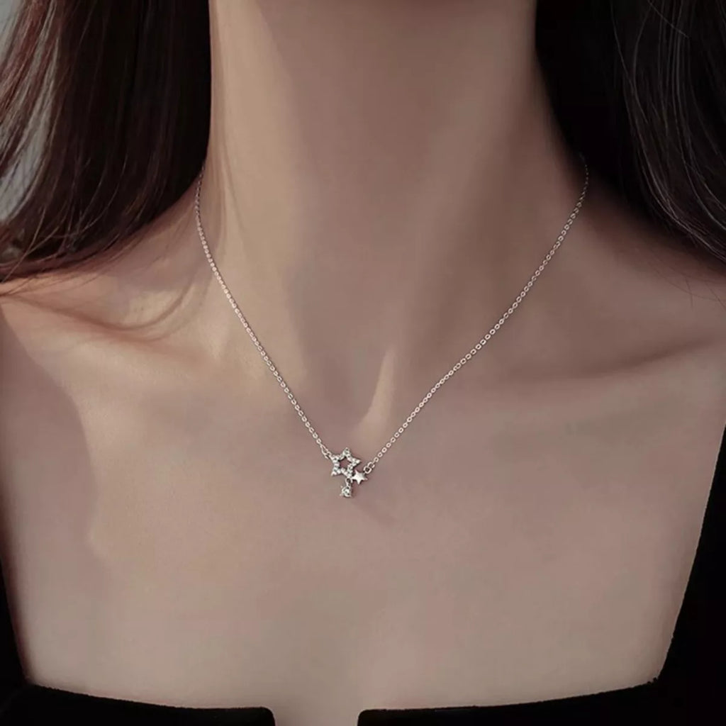 925 Sterling Silver Star Necklace by Trendsi