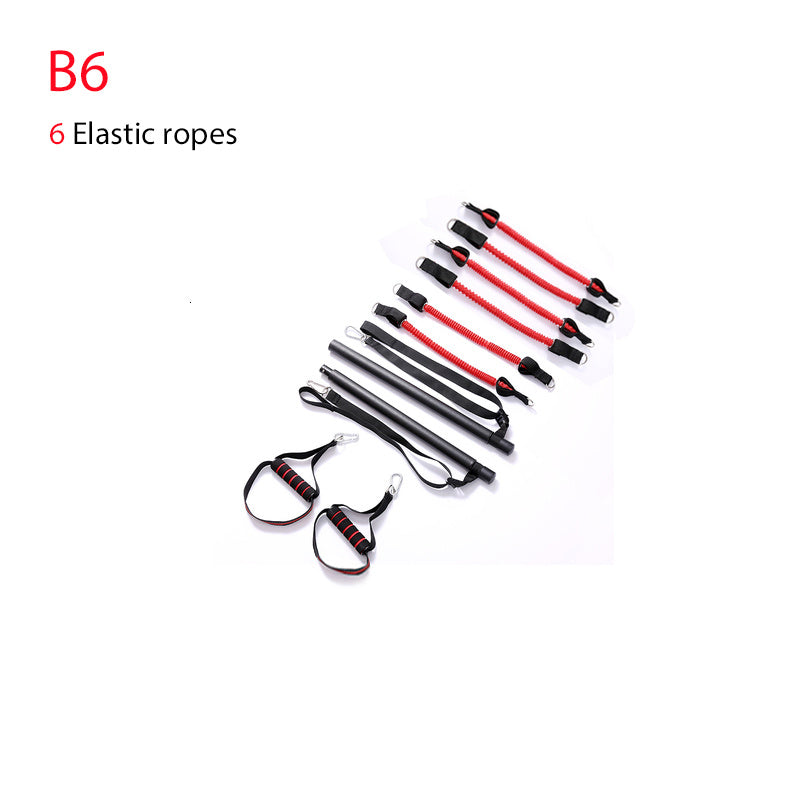 Body Workout Trainer Bar with Resistance Bands Rubber Buckles by DC-THE CEO