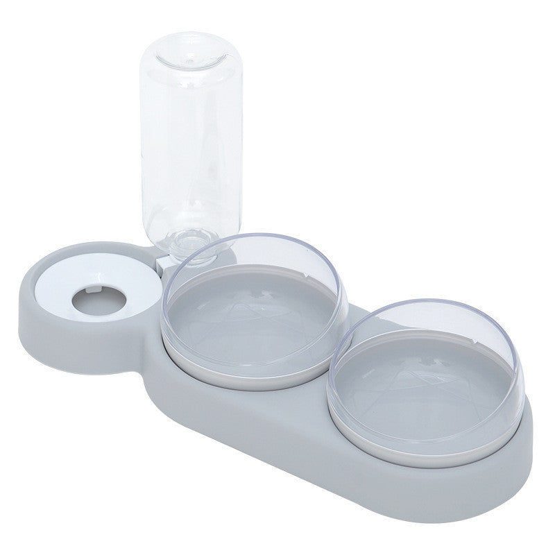 Pet Cat Bowl Automatic Feeder Dog Cat Food Bowl With Water Fountain Double Bowl Drinking Raised Stand by DC-THE CEO