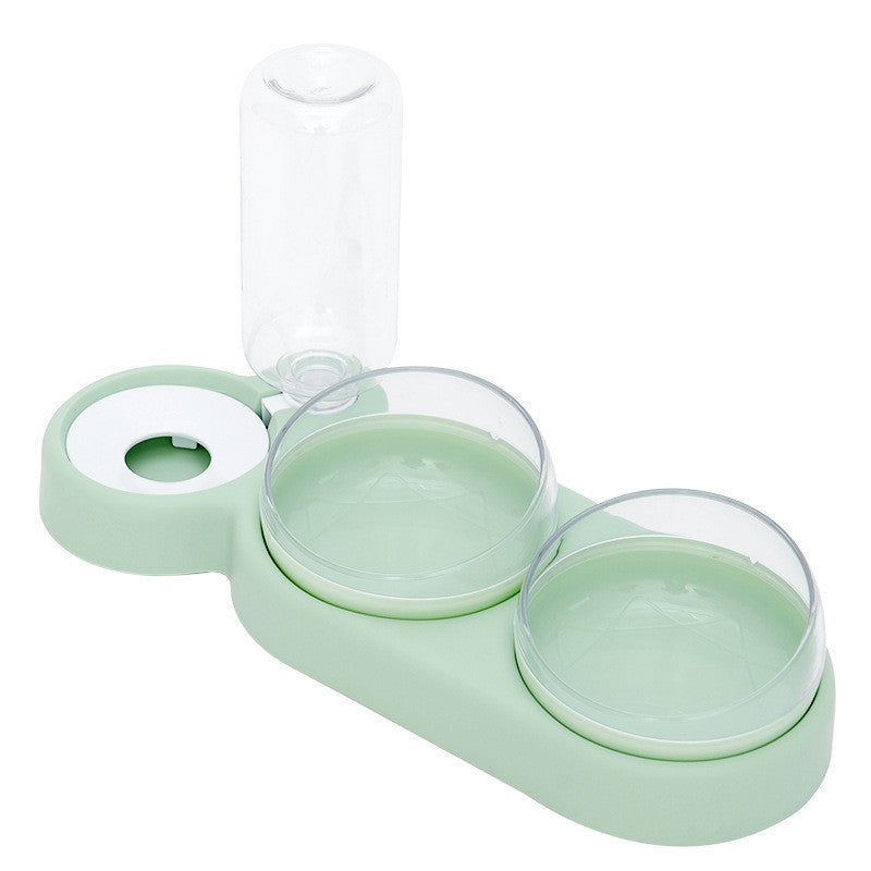 Pet Cat Bowl Automatic Feeder Dog Cat Food Bowl With Water Fountain Double Bowl Drinking Raised Stand by DC-THE CEO