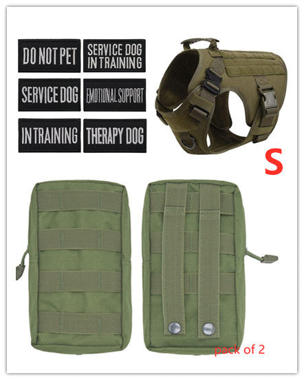 Military Tactical Dog Harness German Shepherd Adjustable Pet Dog Back by DC-THE CEO