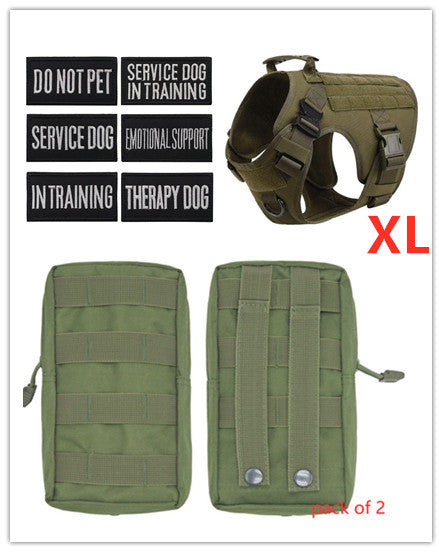 Military Tactical Dog Harness German Shepherd Adjustable Pet Dog Back by DC-THE CEO