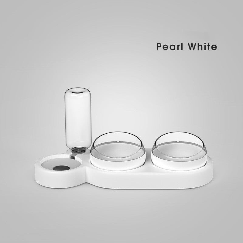 Pet Cat Bowl Automatic Feeder Dog Cat Food Bowl With Water Fountain Double Bowl Drinking Raised Stand by DC-THE CEO
