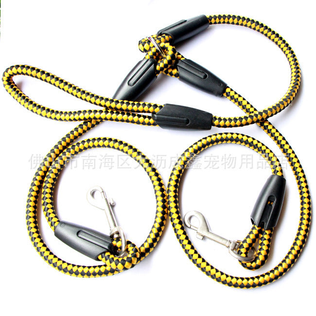 Double-Ended Traction Rope For Walking The Dog Hand-Double-Ended Traction Rope One Plus Two Leash Collar Pet Supplies Dog Collar by DC-THE CEO