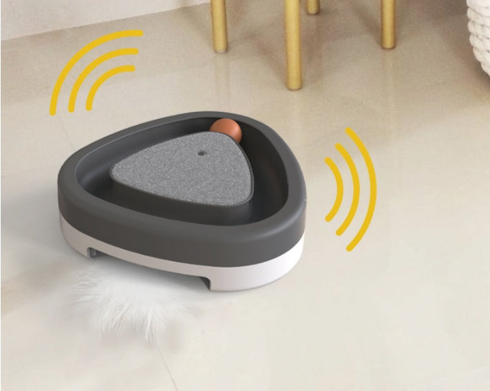 Pet Cat Self-hey Toy Smart Funny Cat Triangle Turntable Electric Toy Cat Scratcher by DC-THE CEO
