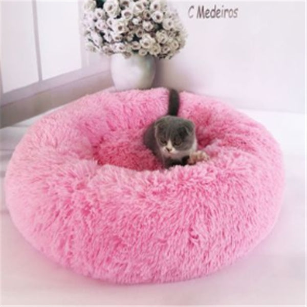 Round Long Hairy Autumn And Winter Nest Pad Cat Mattress by DC-THE CEO