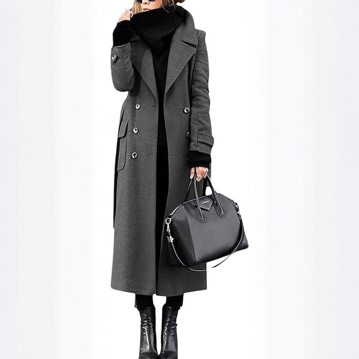 Thick Wool Women's Coat Extended