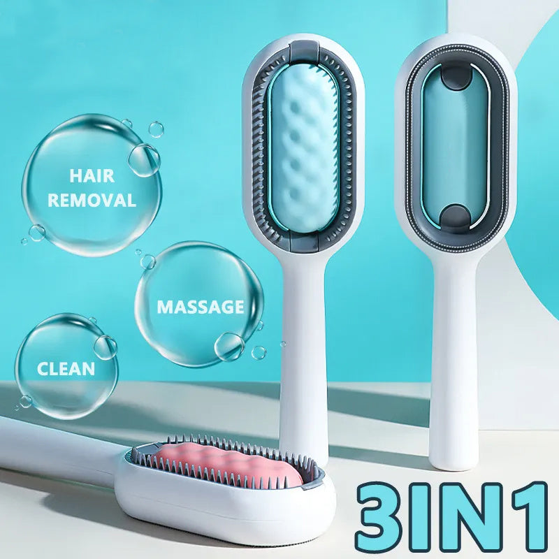 Cat Hair Brush With Water, Sticky Brush For Cats, 4 In-1 Cat Grooming Brush Creative Update Cat Dog Grooming Comb With Water Tank Double-Sided Hair Removal Brush Kitten Pet Supplies Accessories by DC-THE CEO