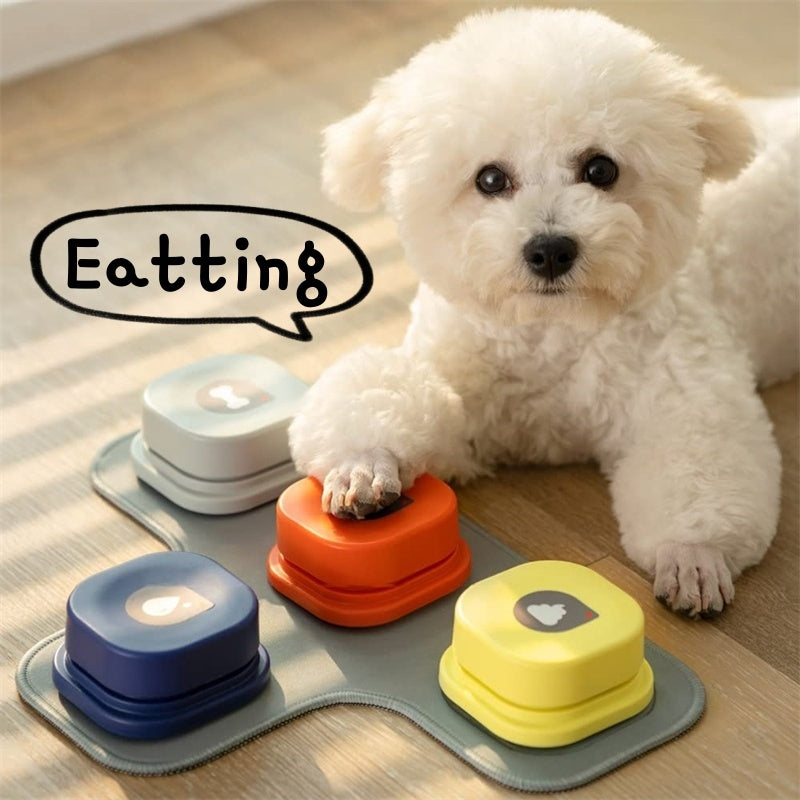4 Colors Pet Communication Button One-click Prevent Physical Inactivity Recordable Dog Talking Button Toy Cat Toy Pet Products by DC-THE CEO