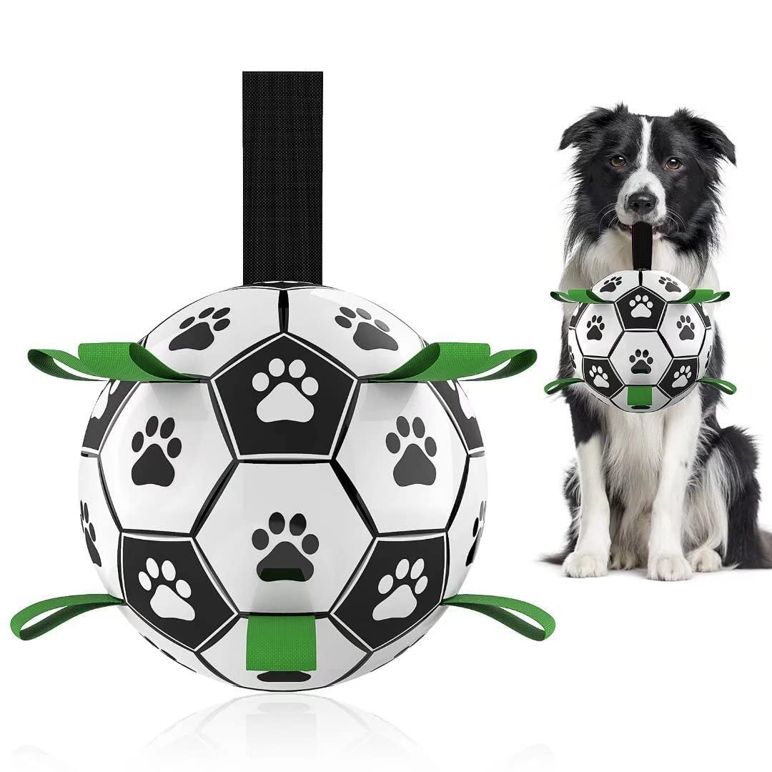 Interactive Dog Football Toy Soccer Ball Inflated Training Toy For Dogs Outdoor Border Collie Balls For Large Dogs Pet Supplies by DC-THE CEO