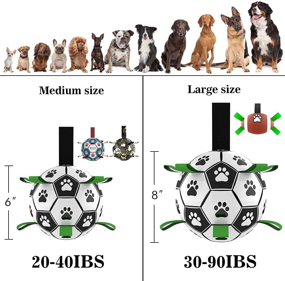 Interactive Dog Football Toy Soccer Ball Inflated Training Toy For Dogs Outdoor Border Collie Balls For Large Dogs Pet Supplies by DC-THE CEO