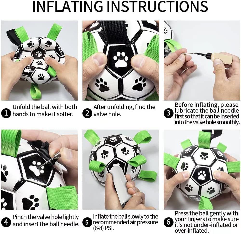 Interactive Dog Football Toy Soccer Ball Inflated Training Toy For Dogs Outdoor Border Collie Balls For Large Dogs Pet Supplies by DC-THE CEO