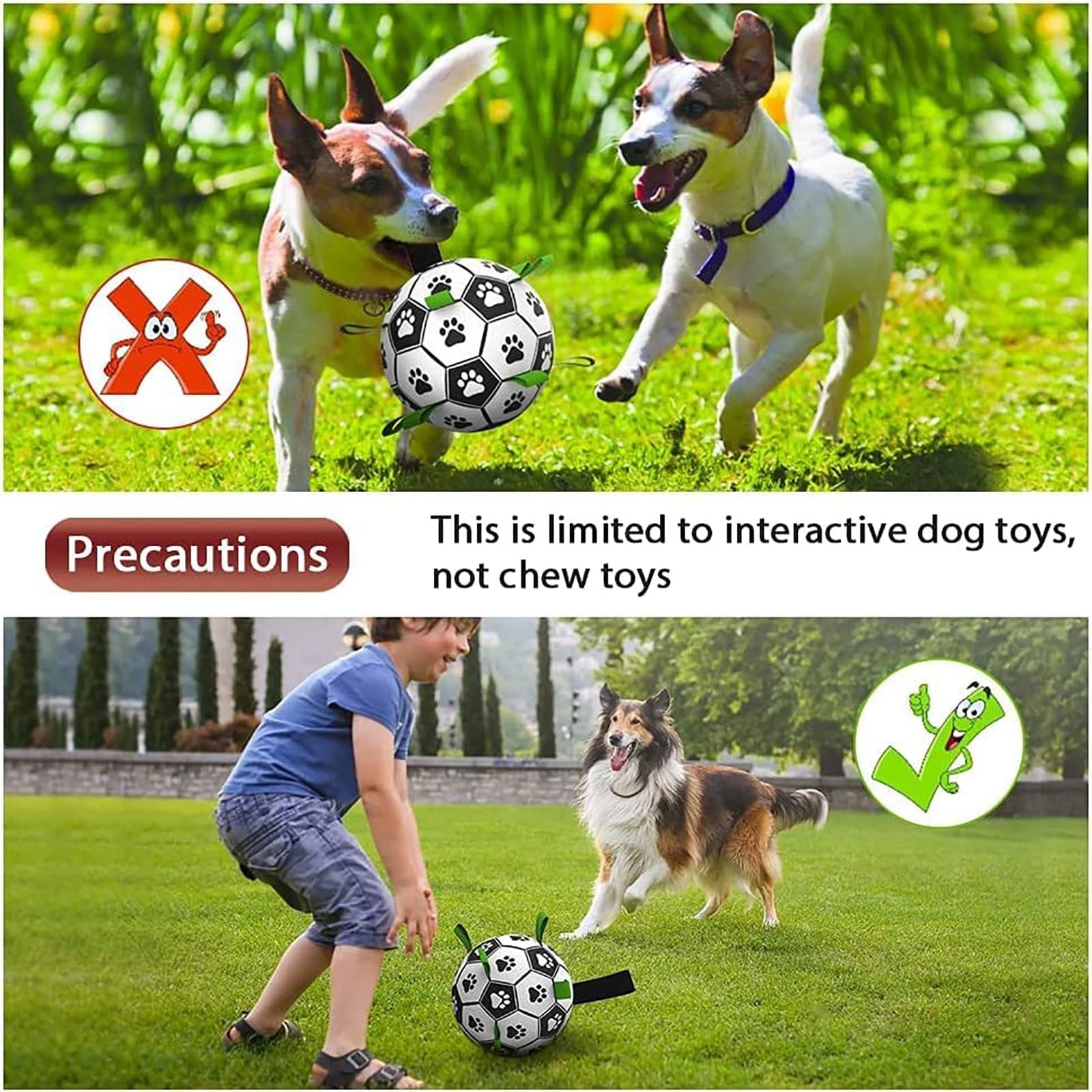 Interactive Dog Football Toy Soccer Ball Inflated Training Toy For Dogs Outdoor Border Collie Balls For Large Dogs Pet Supplies by DC-THE CEO