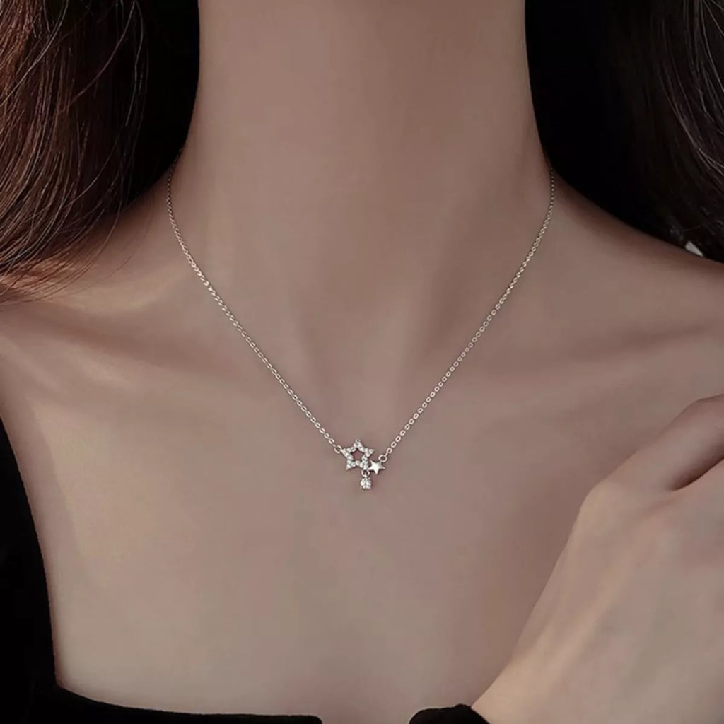 925 Sterling Silver Star Necklace by Trendsi