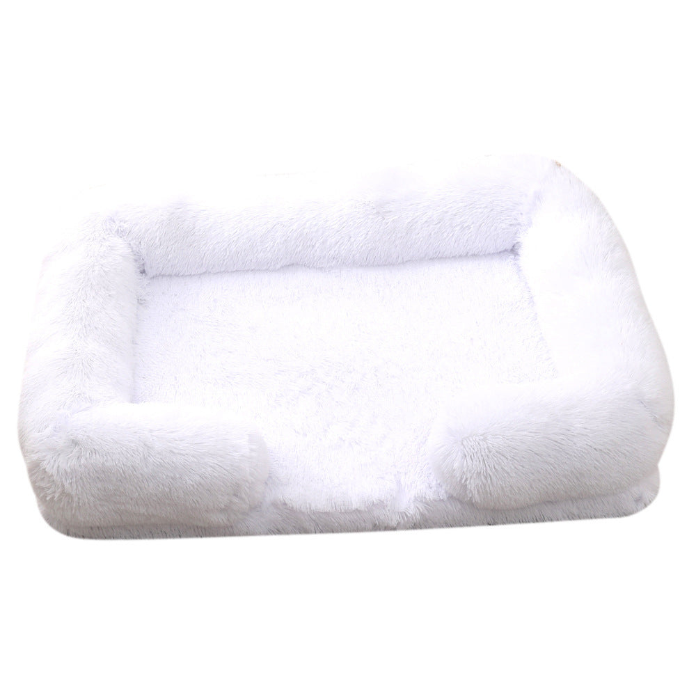Plush Round Pet Bed Dog Bed Winter by DC-THE CEO