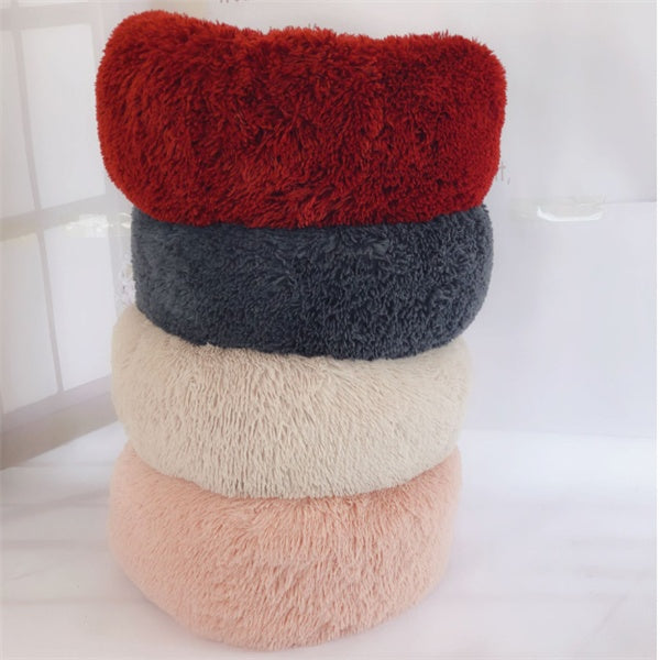 Round Long Hairy Autumn And Winter Nest Pad Cat Mattress by DC-THE CEO