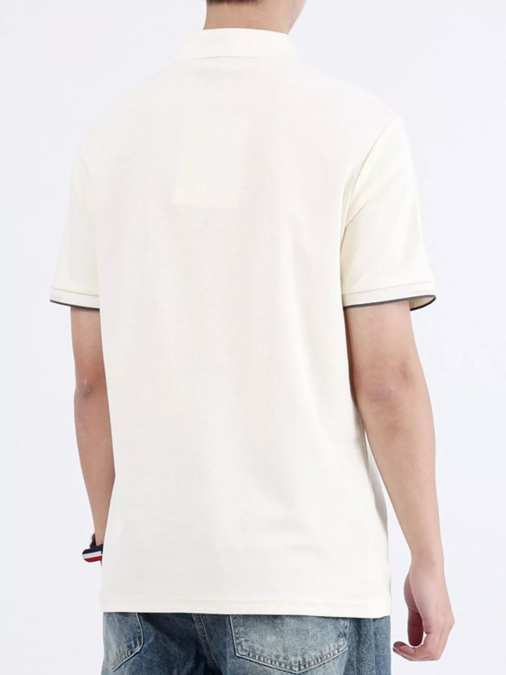 Men's Plus Size Button Detail Short Sleeve Polo by Trendsi
