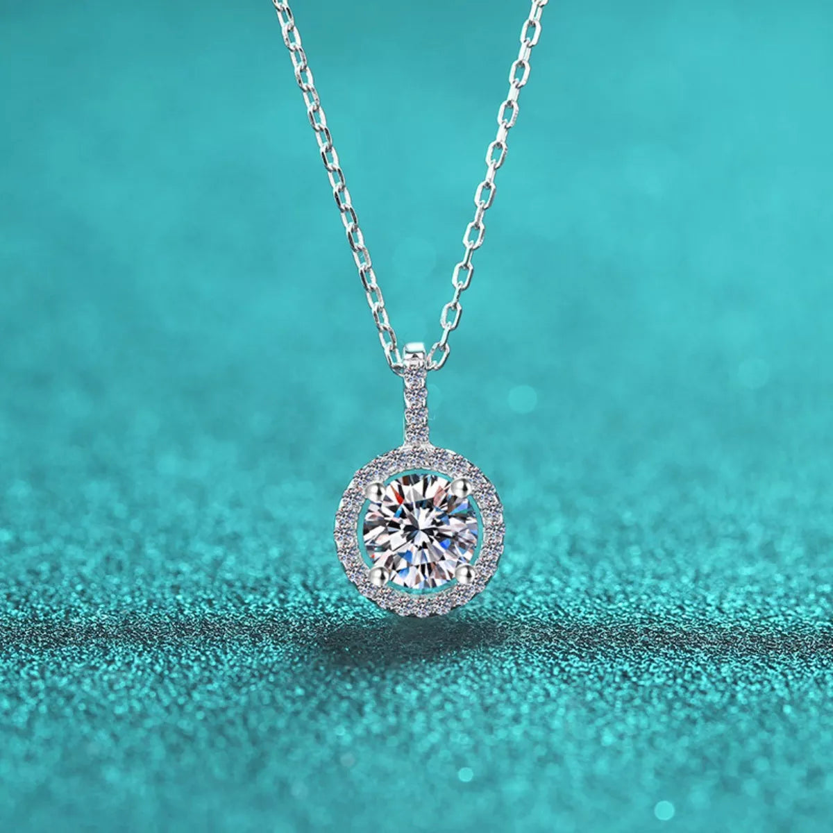 2 Carat Moissanite Pendant Necklace by Trendsi
