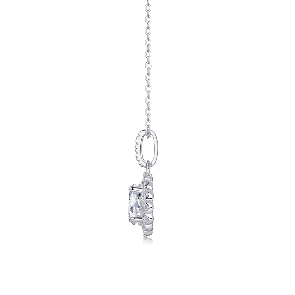 Dandelion - A Fashionable And Luxurious Diamond Jewelry Pendant Set With 2-carat Moissan Diamonds, S925 Sterling Silver And Platinum Plating