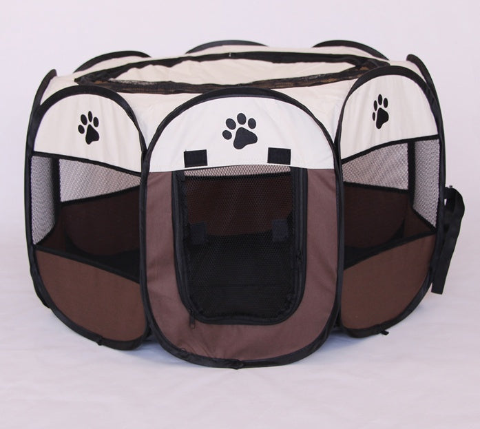 Folding Octagonal Pet Fence Oxford Cloth Cat And Dog Kennel
