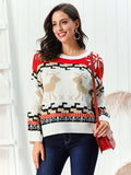 Reindeer Round Neck Sweater by Trendsi