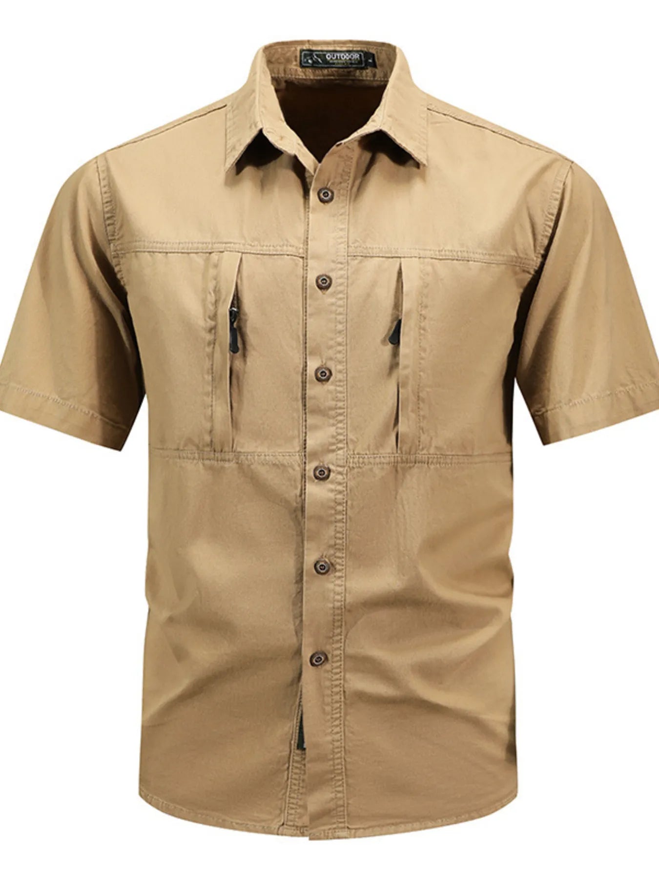 Men's Plus Size Casual Short Sleeve Shirt by Trendsi