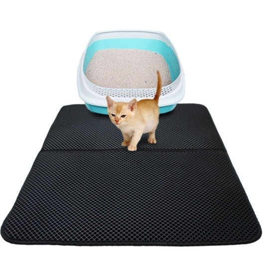 Waterproof Pet Cat Litter Mat EVA Double Layer Cat Litter Trapping Pet Litter Cat Mat Clean Pad Products For Cats Accessories by DC-THE CEO