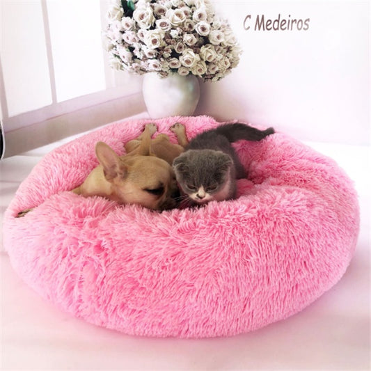 Round Long Hairy Autumn And Winter Nest Pad Cat Mattress by DC-THE CEO