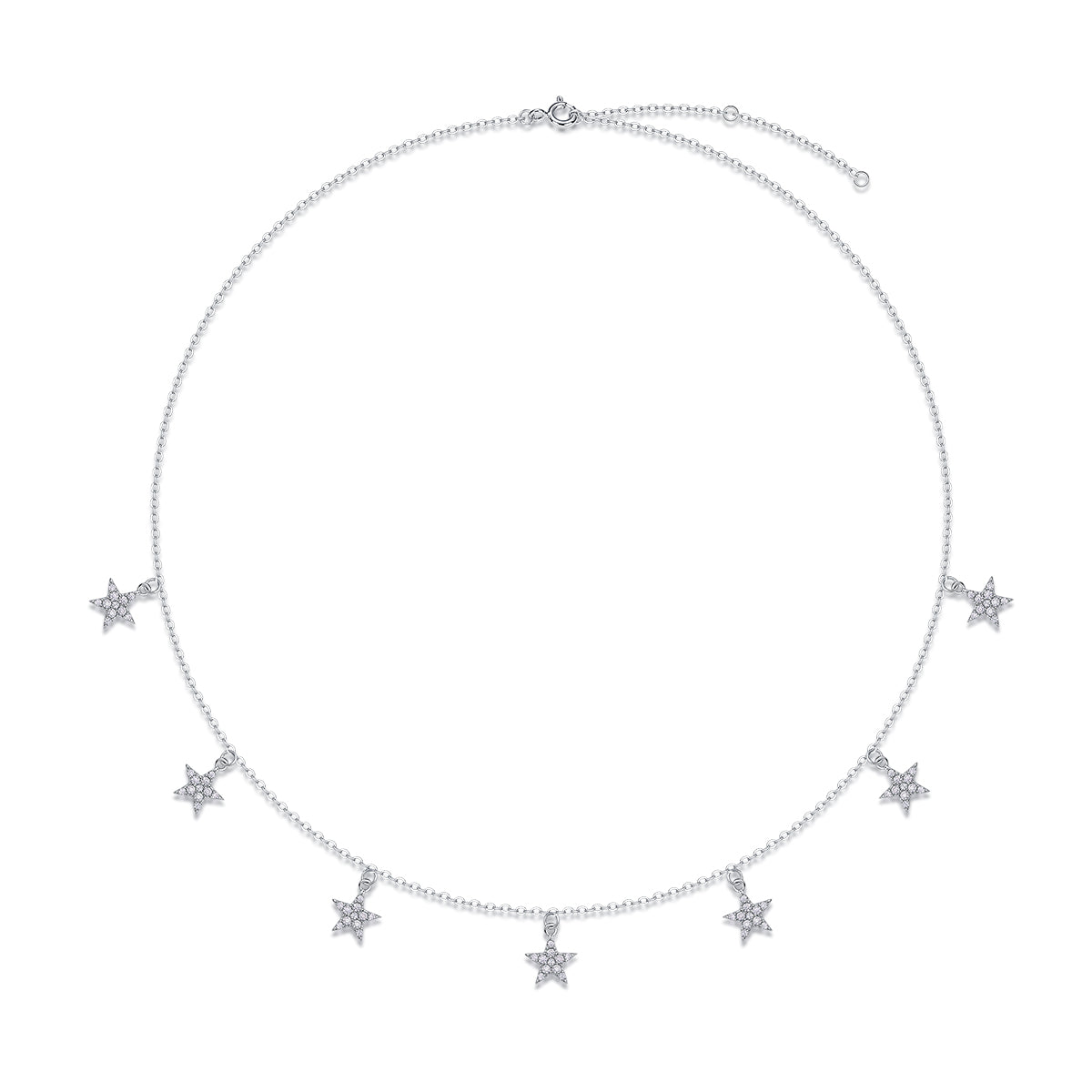 Star Love - A Fashionable And Luxurious Diamond Jewelry Pendant Set With Moissanite S925 Sterling Silver And Platinum Plating