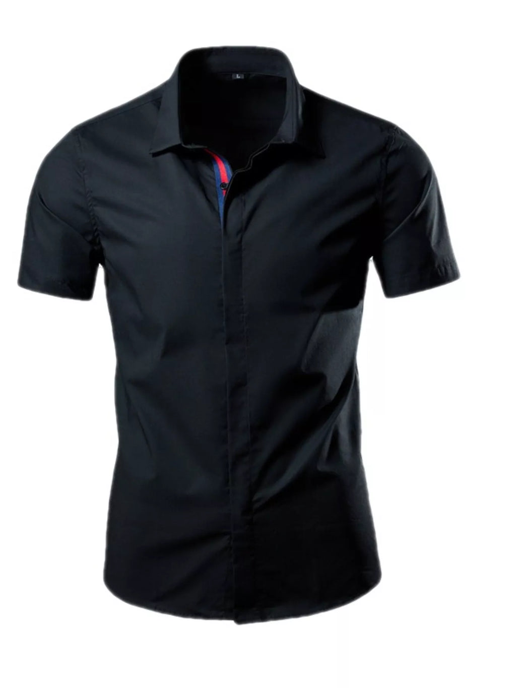 Men's Plus Size Slim Fit Short Sleeve Shirt by Trendsi