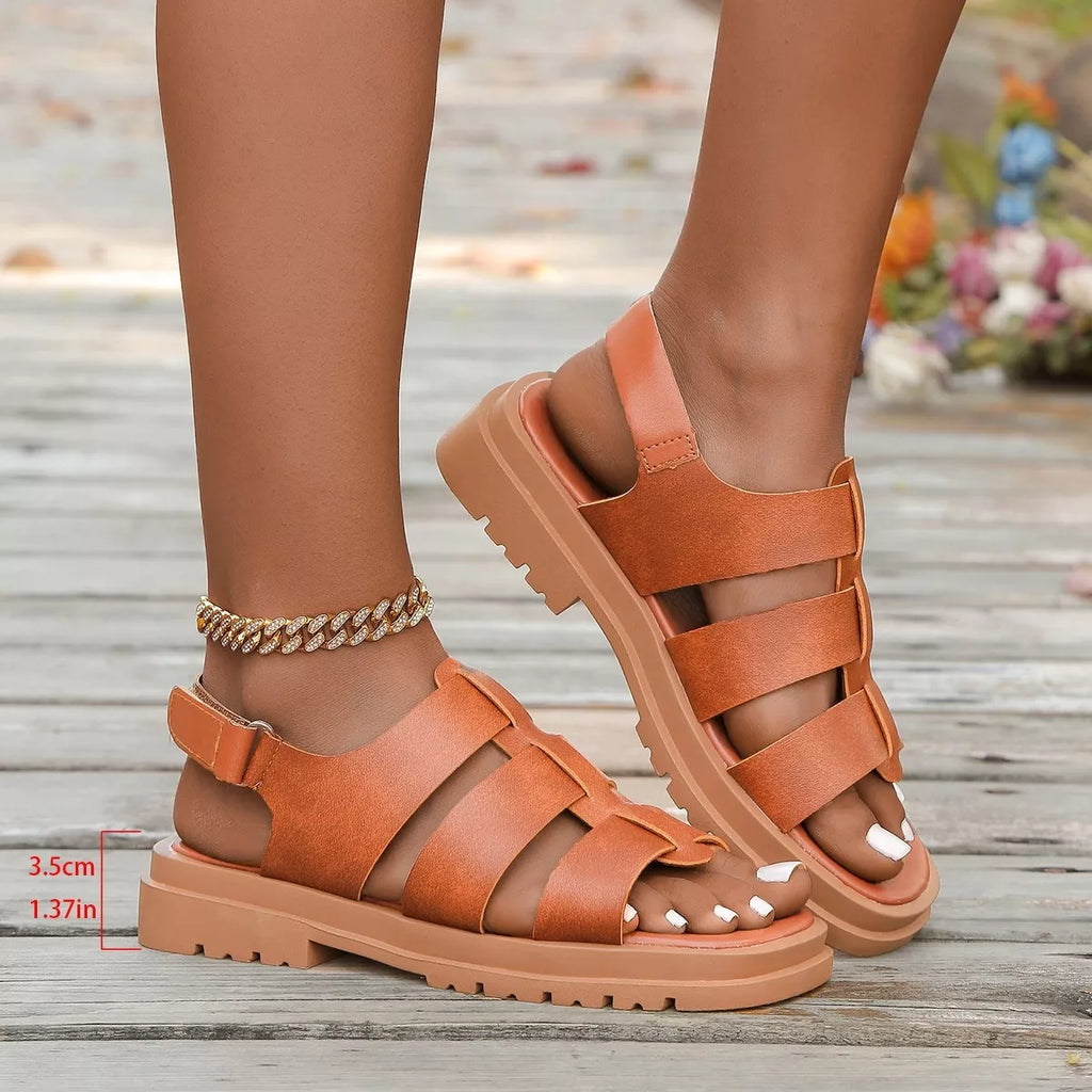Open Toe Platform Sandals by Trendsi
