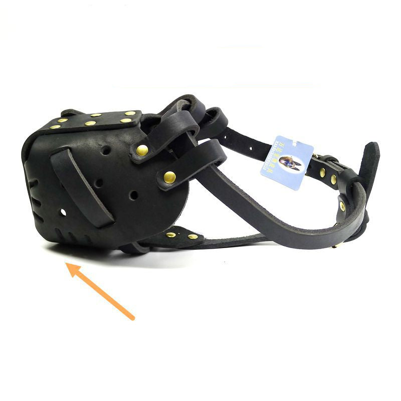 Cowhide Dog Muzzle Medium And Large Dog Horse Dog by DC-THE CEO