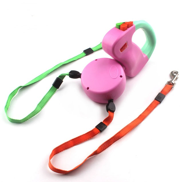 Retractable Dual Pet Dog Walking Leash by DC-THE CEO