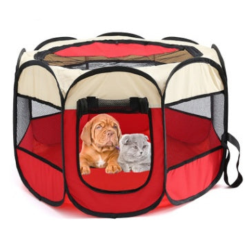 Folding Octagonal Pet Fence Oxford Cloth Cat And Dog Kennel by DC-THE CEO