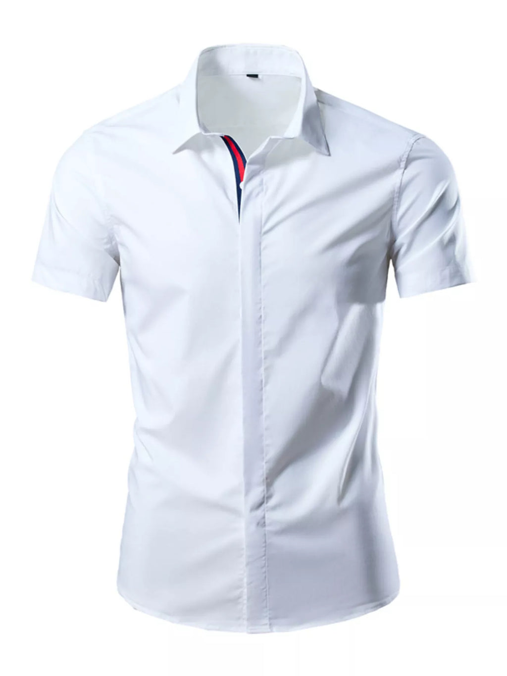 Men's Plus Size Slim Fit Short Sleeve Shirt by Trendsi