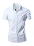Men's Plus Size Slim Fit Short Sleeve Shirt by Trendsi